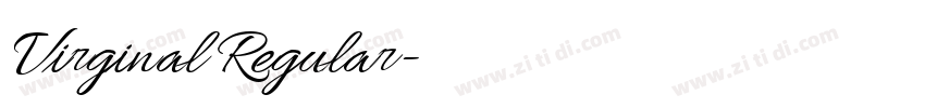 Virginal Regular字体转换 Virginal Regular字体转换